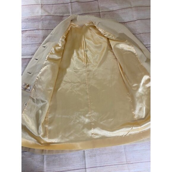 Vintage Cashmere Women's Cream 60's Button Front Coat - L/XL - Picture 11 of 16